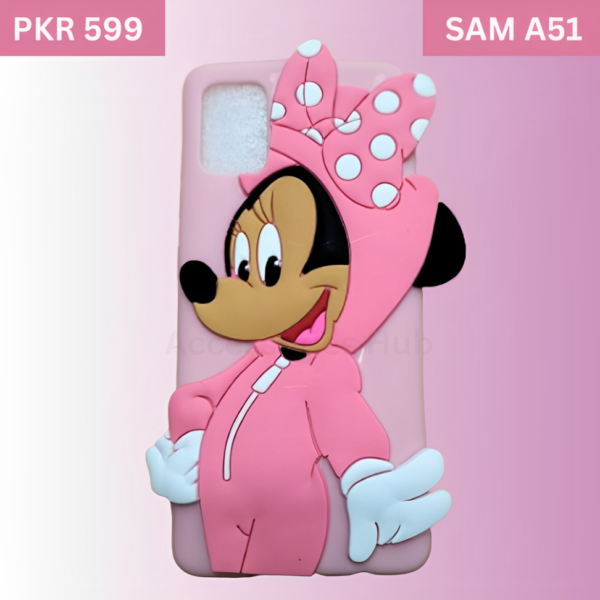 Samsung Galaxy A51 Minnie Mouse Back Cover Fancy Slim Soft Full Protective