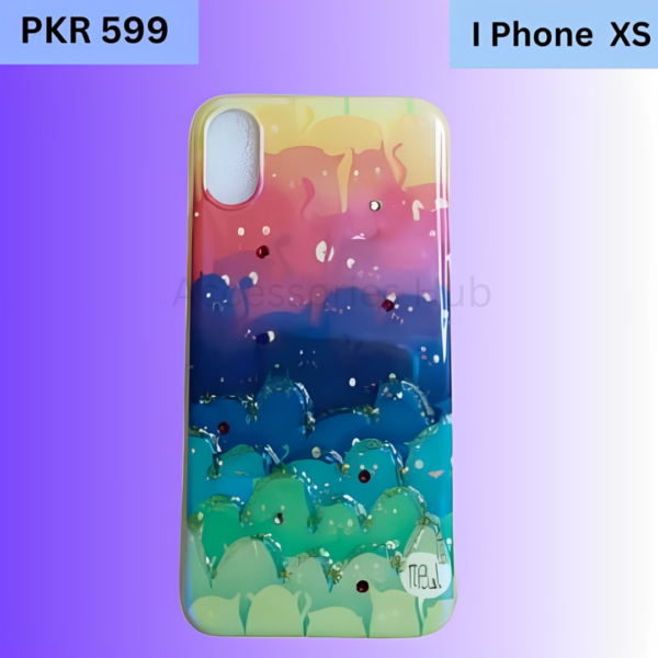 Rainbow Gradient Art iPhone XS Case