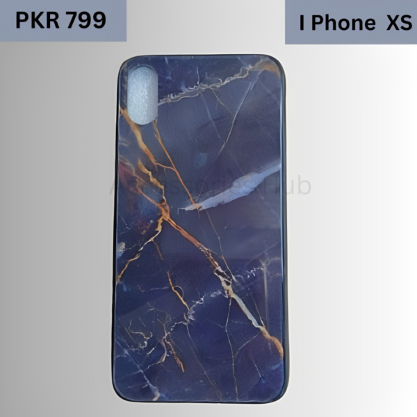 Royal Blue Marble iPhone XS Case