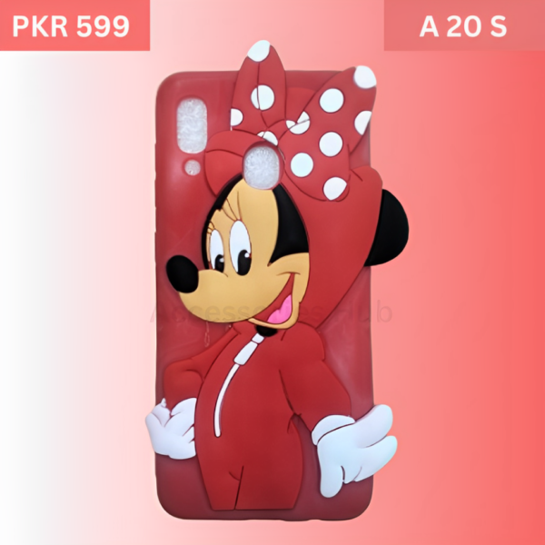 a20s (2) Samsung Galaxy A20S Minnie Mouse Back Cover Fancy Slim Soft Full Protective