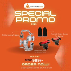 Black and White Creative Neon Gradient Electronic Product Promotion Instagram Post Mobile Gaming Triggers + Finger Gloves 3 IN 1 DEAL