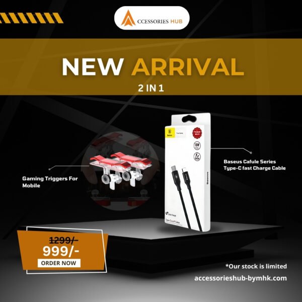 Gaming Triggers + Baseus Type-C Fast Charge Cable