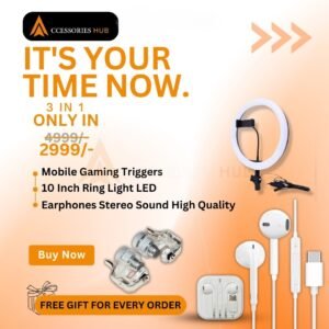 Gaming Triggers + 10 INCH Ring Light + Handfree 3-IN-1 DEAL
