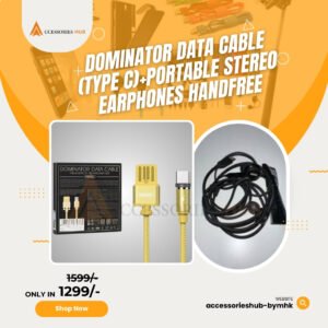 Dominator Data Cable + Stereo Sound Handfree 2-IN-1 DEAL