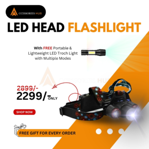 Untitled design (2) LED Head Flashlight With Free Lightweight LED Torch 2-IN-1 DEAL